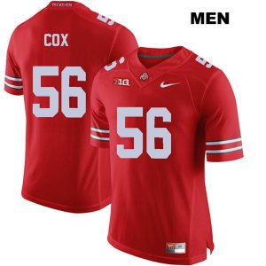 Men's NCAA Ohio State Buckeyes Aaron Cox #56 College Stitched Authentic Nike Red Football Jersey KI20C53XA